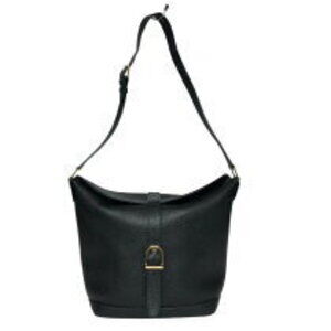 Celine Sis Bucket Bag Black drummed calf leather